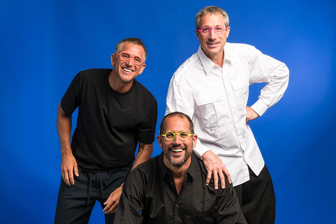 Mik, Jan and Toon Somers, owners of theo eyewear